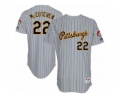 Men's Majestic Pittsburgh Pirates #22 Andrew McCutchen Replica Grey 1997 Turn Back The Clock MLB Jersey