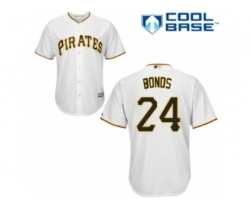 Men's Majestic Pittsburgh Pirates #24 Barry Bonds Replica White Home Cool Base MLB Jersey
