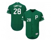 Men's Majestic Pittsburgh Pirates #28 Brandon Cumpton Green Celtic Flexbase Authentic Collection MLB Jersey