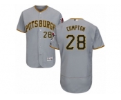 Men's Majestic Pittsburgh Pirates #28 Brandon Cumpton Grey Flexbase Authentic Collection MLB Jersey