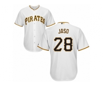 Men's Majestic Pittsburgh Pirates #28 John Jaso Authentic White Home Cool Base MLB Jersey