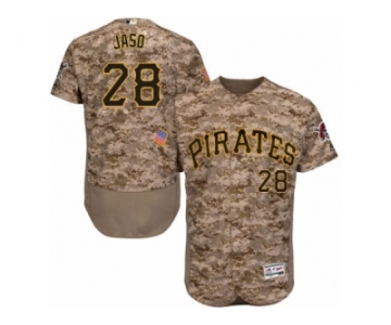 Men's Majestic Pittsburgh Pirates #28 John Jaso Camo Flexbase Authentic Collection MLB Jersey