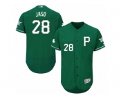 Men's Majestic Pittsburgh Pirates #28 John Jaso Green Celtic Flexbase Authentic Collection MLB Jersey