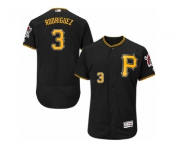 Men's Majestic Pittsburgh Pirates #3 Sean Rodriguez Black Flexbase Authentic Collection MLB Jersey