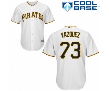 Men's Majestic Pittsburgh Pirates #73 Felipe Vazquez Replica White Home Cool Base MLB Jersey