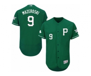 Men's Majestic Pittsburgh Pirates #9 Bill Mazeroski Green Celtic Flexbase Authentic Collection MLB Jersey