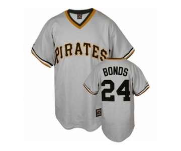 Men's Mitchell and Ness Pittsburgh Pirates #24 Barry Bonds Authentic Grey Throwback MLB Jersey