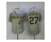 Pittsburgh Pirates #27 Kent Tekulve Grey Strip 1997 Turn Back The Clock Stitched MLB Jersey