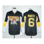Pittsburgh Pirates #6 Starling Marte Black Long Sleeve Stitched Baseball Jersey