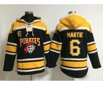 mlb jerseys pittsburgh pirates #6 martie black[pullover hooded sweatshirt]