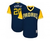 Men's 2017 Little League World Series Padres #20 Carlos Asuaje Asuaje Navy Jersey