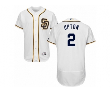 Men's Majestic San Diego Padres #2 B.J. Upton White Flexbase Authentic Collection MLB Jersey