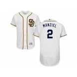 Men's Majestic San Diego Padres #2 Johnny Manziel White Flexbase Authentic Collection MLB Jersey