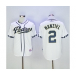 Men's Majestic San Diego Padres #2 Johnny Manziel White Jerseys