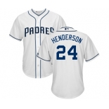 Men's Majestic San Diego Padres #24 Rickey Henderson Replica White Home Cool Base MLB Jersey
