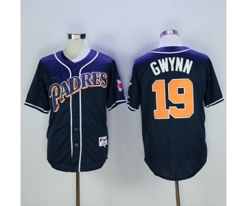 Men's San Diego Padres #19 Tony Gwynn Blue 1978 Mitchell & Ness Throwback Jersey