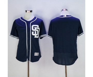 Men's San Diego Padres Blank Majestic Navy Flexbase Authentic Collection Team Jersey