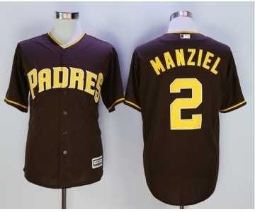San Diego Padres #2 Johnny Manziel Coffee New Cool Base Stitched MLB Jersey