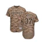 San Diego Padres #37 Travis Wood Authentic Camo Alternate 2 Cool Base MLB Jersey