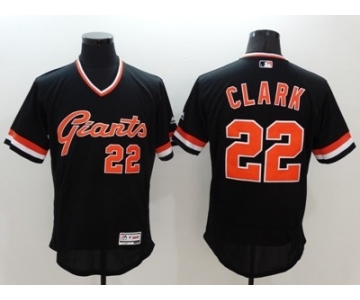 Men San Francisco Giants #22 Will Clark Majestic black Flexbase Authentic Collection Player Jersey