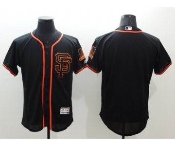 Men San Francisco Giants Blank Majestic Black Flexbase Authentic Collection Team Jersey