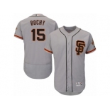 Men's Majestic San Francisco Giants #15 Bruce Bochy Gray Flexbase Authentic Collection MLB Jersey