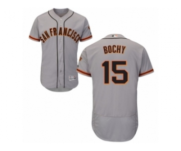 Men's Majestic San Francisco Giants #15 Bruce Bochy Grey Flexbase Authentic Collection MLB Jersey