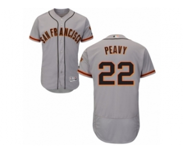 Men's Majestic San Francisco Giants #22 Jake Peavy Grey Flexbase Authentic Collection MLB Jersey