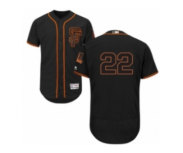 Men's Majestic San Francisco Giants #22 Will Clark Black Flexbase Authentic Collection MLB Jersey