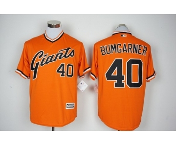 Men's San Francisco Giants #40 Madison Bumgarner Majestic Orange 1978 Turn Back The Clock Cool Base Jersey