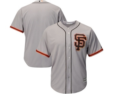 Men's San Francisco Giants Blank Majestic Gray Cool Base Jersey