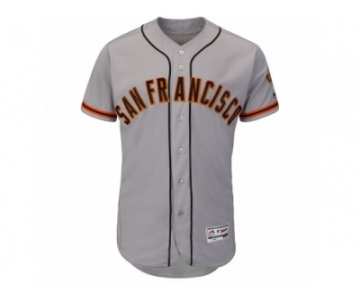 Men's San Francisco Giants Majestic Road Blank Gray Flex Base Authentic Collection Team Jersey