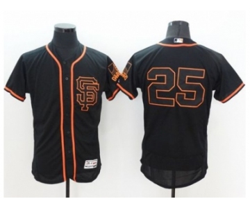 San Francisco Giants #25 Barry Bonds Black Flexbase Authentic Collection Alternate Stitched Baseball Jersey