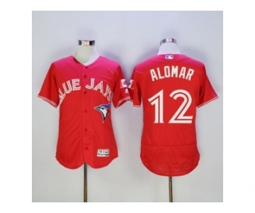 Men Toronto Blue Jays #12 Roberto Alomar Majestic Red Flexbase Authentic Collection Player Jersey