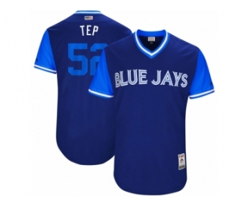 Men's 2017 Little League World Series Blue Jays #52 Ryan Tepera Tep Royal Jersey