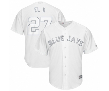Men's Toronto Blue Jays #27 Vladimir Guerrero Jr. El K Authentic White 2019 Players Weekend Baseball Jersey