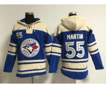 mlb jerseys toronto blue jays #55 martin blue[pullover hooded sweatshirt][martin]