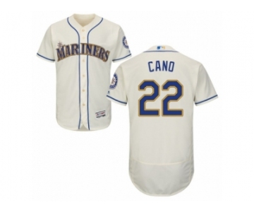 Men's Majestic Seattle Mariners #22 Robinson Cano Cream Flexbase Authentic Collection MLB Jersey
