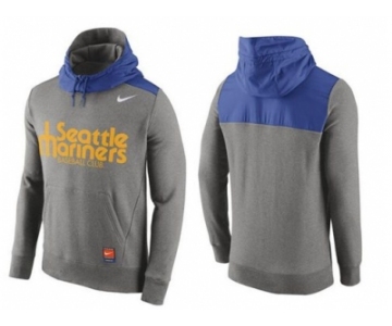 Men's Seattle Mariners Nike Gray Cooperstown Collection Hybrid Pullover Hoodie