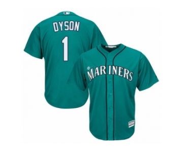 Seattle Mariners #1 Jarrod Dyson Replica Teal Green Alternate Cool Base MLB Jersey