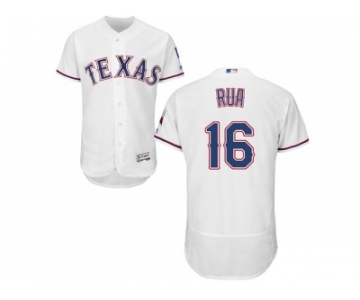 Men Texas Rangers #16 Ryan Rua White Flexbase Authentic Collection Stitched MLB Jersey