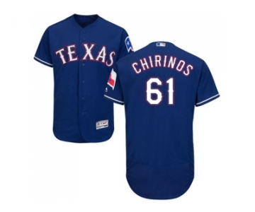 Men Texas Rangers #61 Robinson Chirinos Blue Flexbase Authentic Collection Stitched MLB Jersey