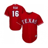 Men's Majestic Texas Rangers #16 Ryan Rua Replica Red Alternate Cool Base MLB Jersey