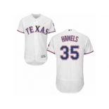 Men's Majestic Texas Rangers #35 Cole Hamels White Flexbase Authentic Collection MLB Jersey