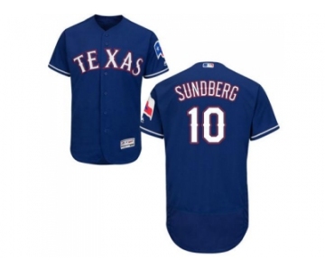 Texas Rangers #10 Jim Sundberg Blue Flexbase Authentic Collection Stitched MLB Jersey