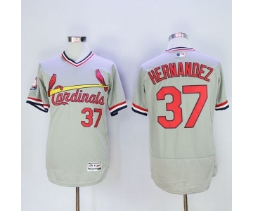 Men St. Louis Cardinals #37 Keith Hernandez Majestic Grey Flexbase Authentic Cooperstown Collection Player Jersey