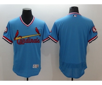 Men St. Louis Cardinals Blank Majestic Blue Flexbase Authentic Cooperstown Collection Jersey