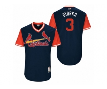 Men's 2017 Little League World Series Cardinals Jedd Gyorko #3 Gyorko Navy Jersey