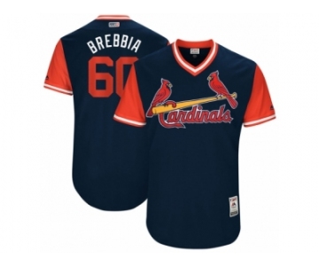Men's 2017 Little League World Series Cardinals John Brebbia #60 Brebbia Navy Jersey