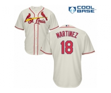 Men's Majestic St. Louis Cardinals #18 Carlos Martinez Authentic Cream Alternate Cool Base MLB Jersey